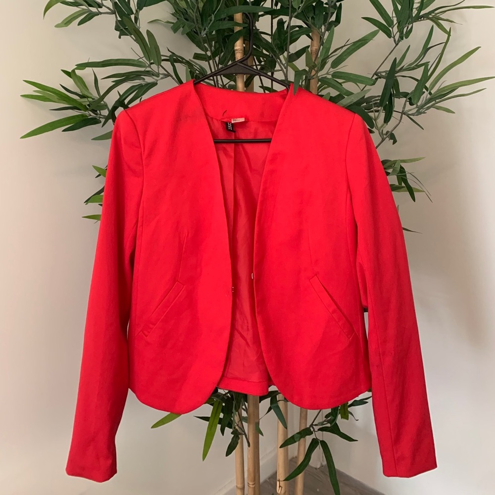 Divided Hot Pink No Collar Blazer